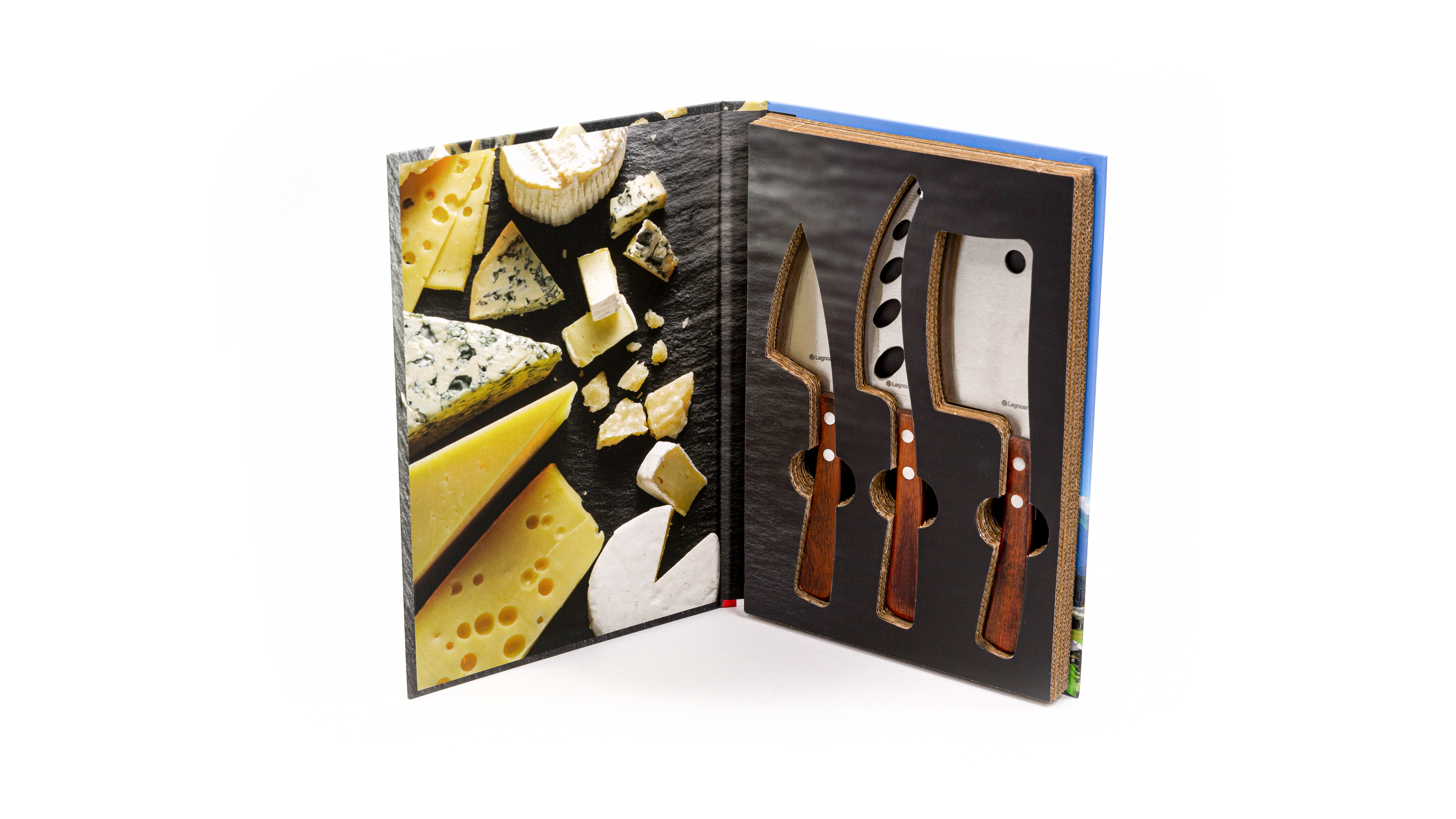 Legnoart LATTEVIVO Osteknivesæt m. 3 dele - mørkt træ